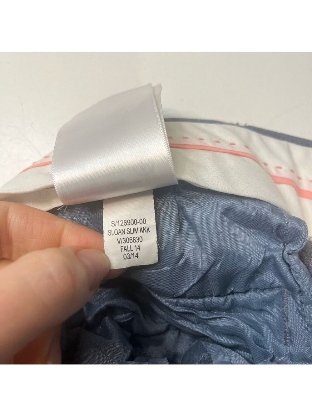 Banana Republic Sloan Fit Slim Cropped Grey/Blue Ankle Pants, size 10 - Picture 9 of 12